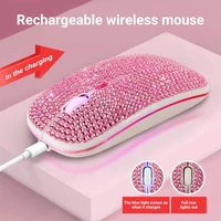 2 4ghz wireless bluetooth mouse usb rechargeable diamond mute mouse for pc laptop gamer computer desktop