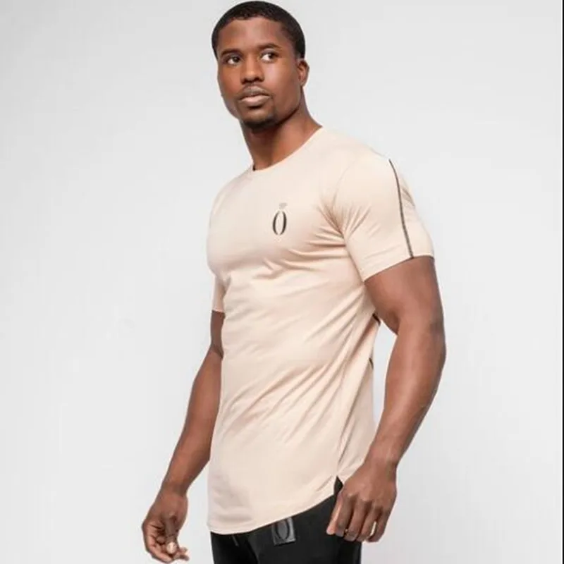 2020 mens round collar running sports trainning pure color basketball gym tight quick dry t-shirt | Спорт и развлечения