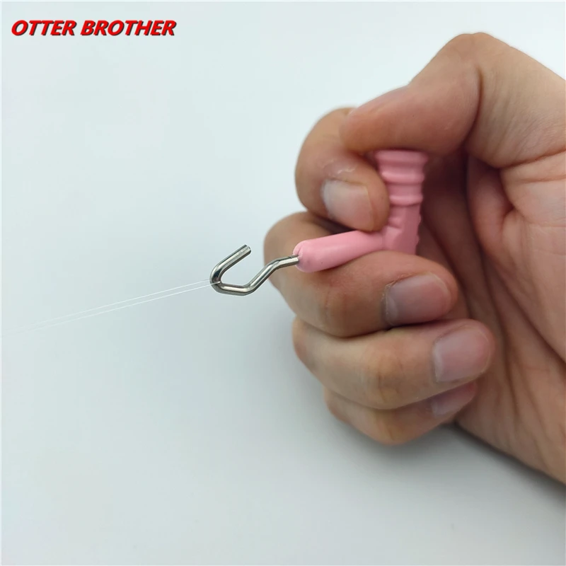 1pcs Fishing Sea Stainless Steel Knot Puller Tool Rig Making Carp Terminal Tackle Making Accessories