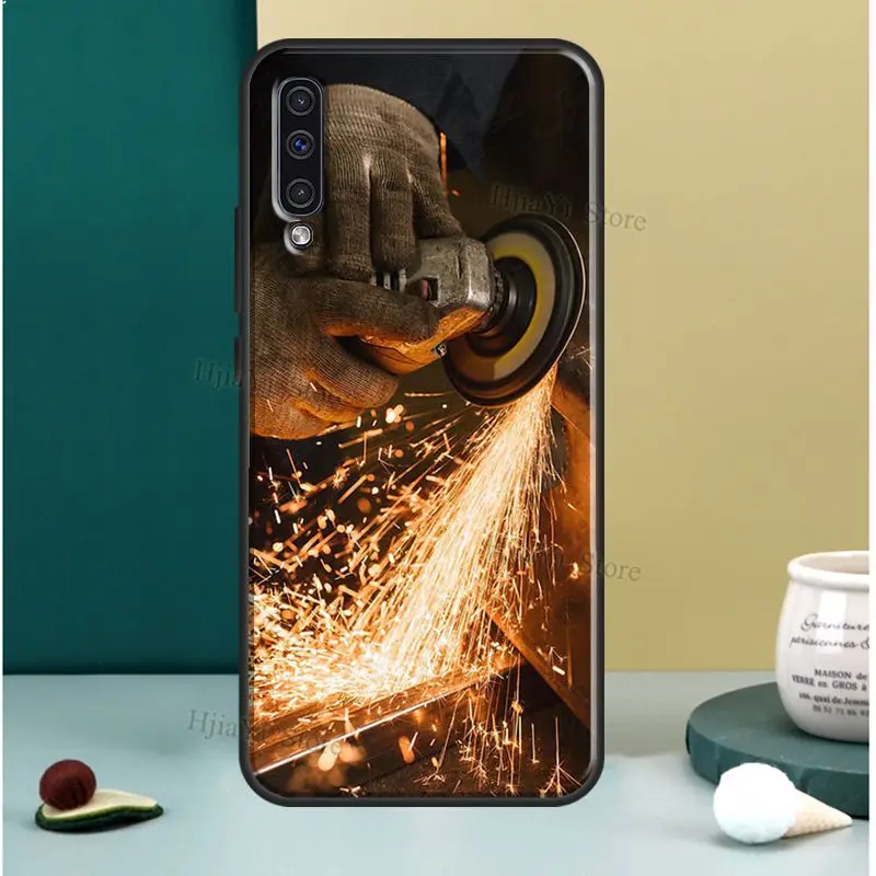 welder welding hot metal worker case for samsung a52 a72 a12 a32 a42 a10 a30 s a40 a50 a70 a21s a20e a11 a31 a71 a51 cover free global shipping