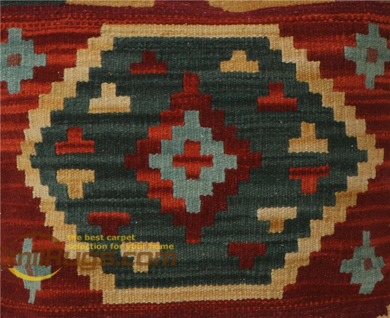 Чехол для подушки 60*60 шерсть килим цветочный ручной работы Aubussion простой