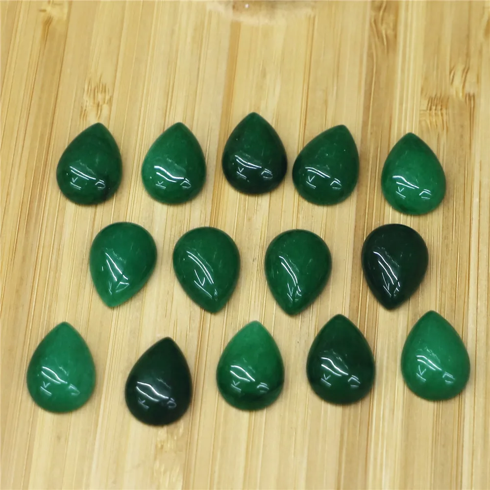 

13x18mm Good Quality Natural Malay Jades Drop CAB CABOCHON Beads for DIY Jewelry Making Free Shipping Wholesale 30pcs/lot