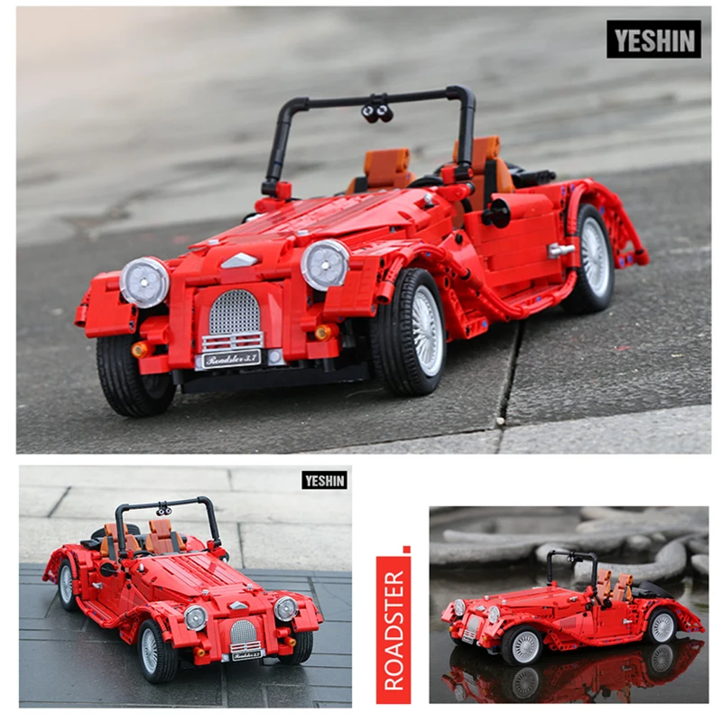 Technic классический винтажный автомобиль-трансформер, строительные блоки, наборы, кирпичи, модель, детская игрушка для детей, совместимый город