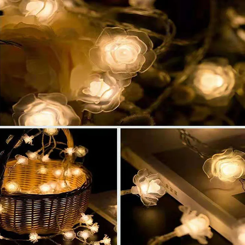 3 м светильник с розами Сказочный светодиодный Гирлянда для внутреннего Дня