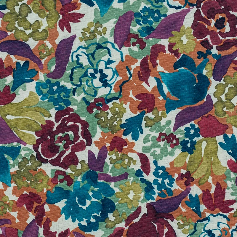 

Flower-Printed Fabric 100% Polyester Upholstery Fabric Suitable Decorate In Spring Fit For Sofa Pillow Home Furniture