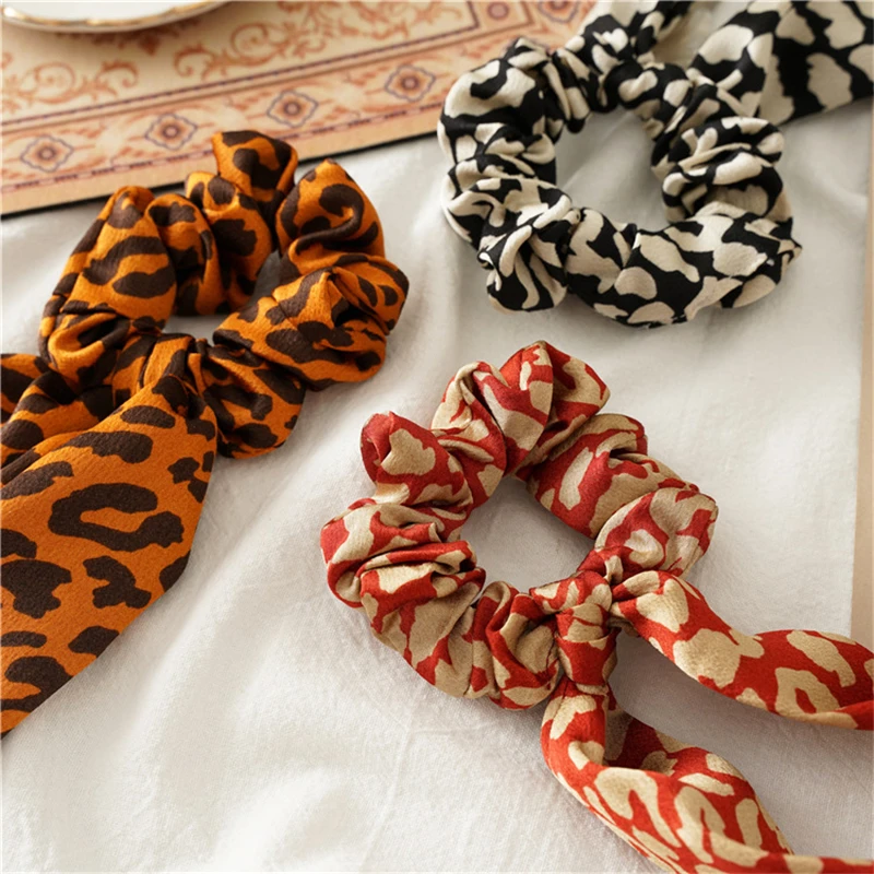 1 шт. эластичный Леопардовый принт резинка для волос лента резинки женщин связать