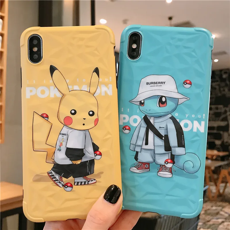 

Милый чехол для телефона с покемоном Пикачу Сквиртл iphone 12 Pro мини аниме милый силиконовый чехол для телефона парные подарки Y385
