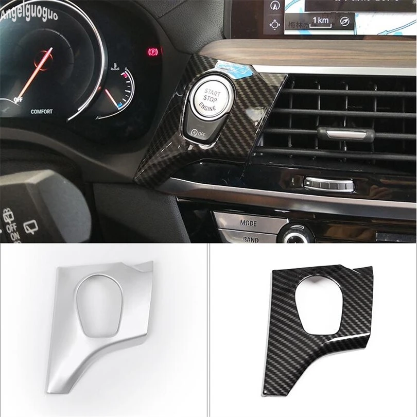 Для BMW X4 G02 2019 20 ABS углеродное волокно/хром кнопка запуска и остановки двигателя