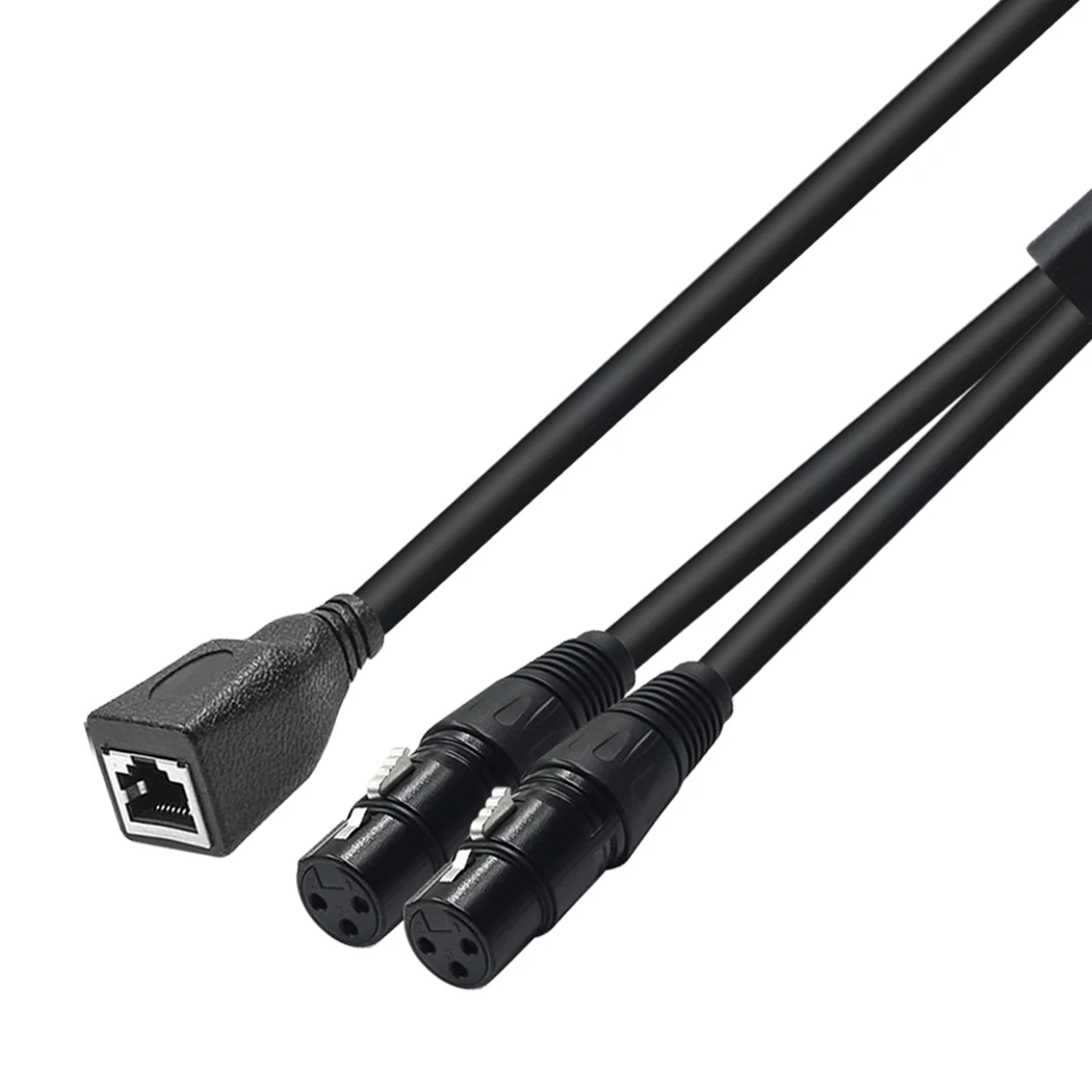 Двойной аудиокабель XLR папа мама RJ45 сетевой интерфейс Мама Передача
