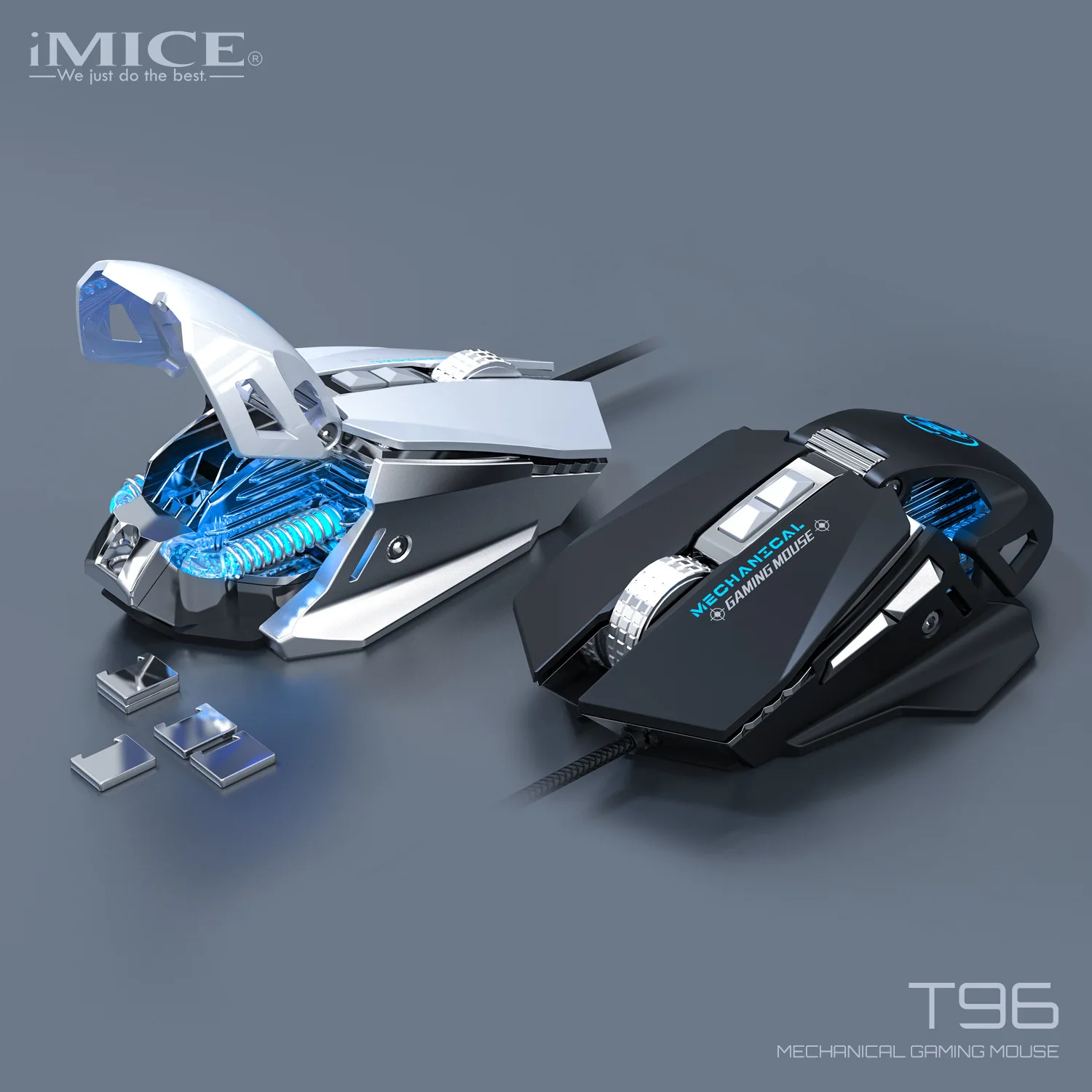 IMICE Новый T96 USB проводной программируемый Вес мыши может быть увеличен или уменьшен для ПК и ноутбуков