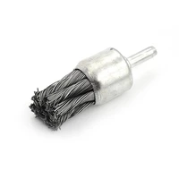 one piece wire knot end brush stainless steel with shank for die grinder or drill 625mm