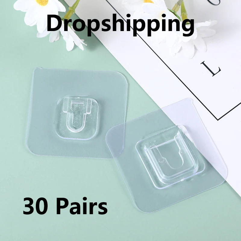 

Настенные крючки-вешалки, Прочные прозрачные двусторонние крючки на присоске, настенный держатель для кухни и ванной комнаты