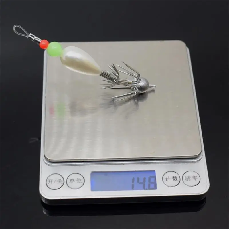 1 партия/5 шт. крючок для кальмара деревянные креветки светящиеся восемь когтей с