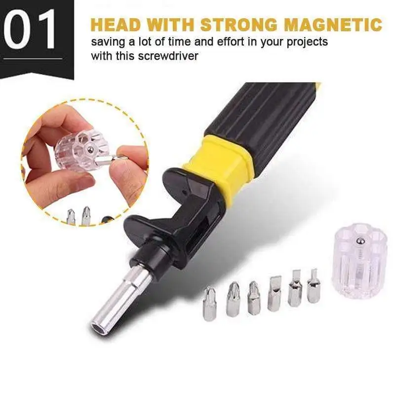 

Degree Twist Bit Multifunction 6 in1 360 Degree Twist Flexible Screwdriver Bit Precision Screwdriver Screws Repair Hand Tool