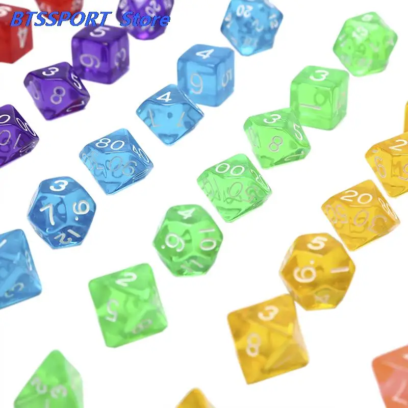 7 шт./компл. креативные игровые кости D &amp разноцветные акриловые разных цветов |
