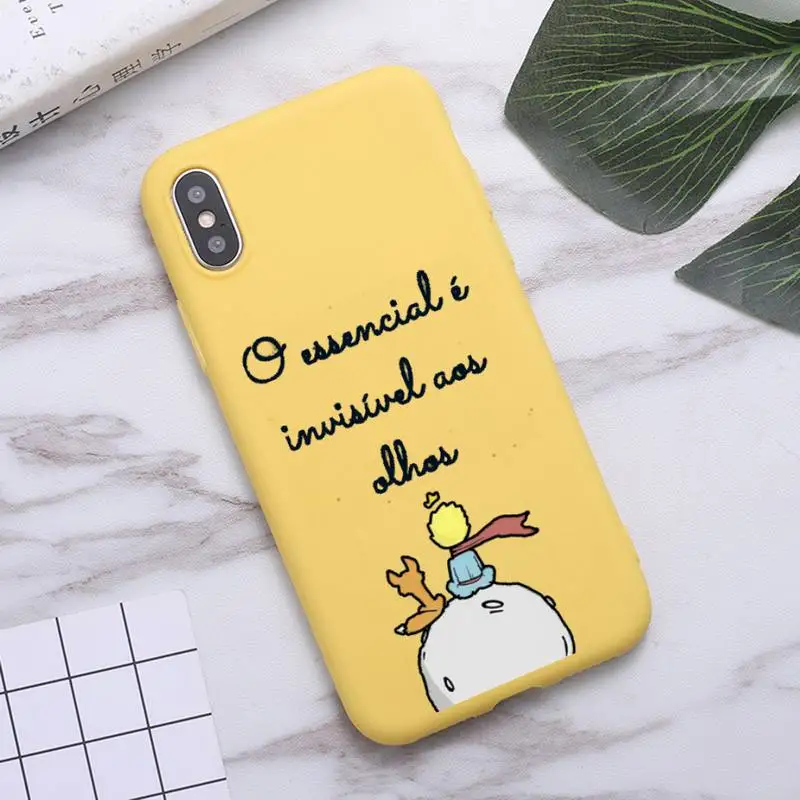 

little prince Anime cute art design luxury protective Phone Case Candy Color for iPhone 6 7 8 11 12 s mini pro X XS XR MAX Plus