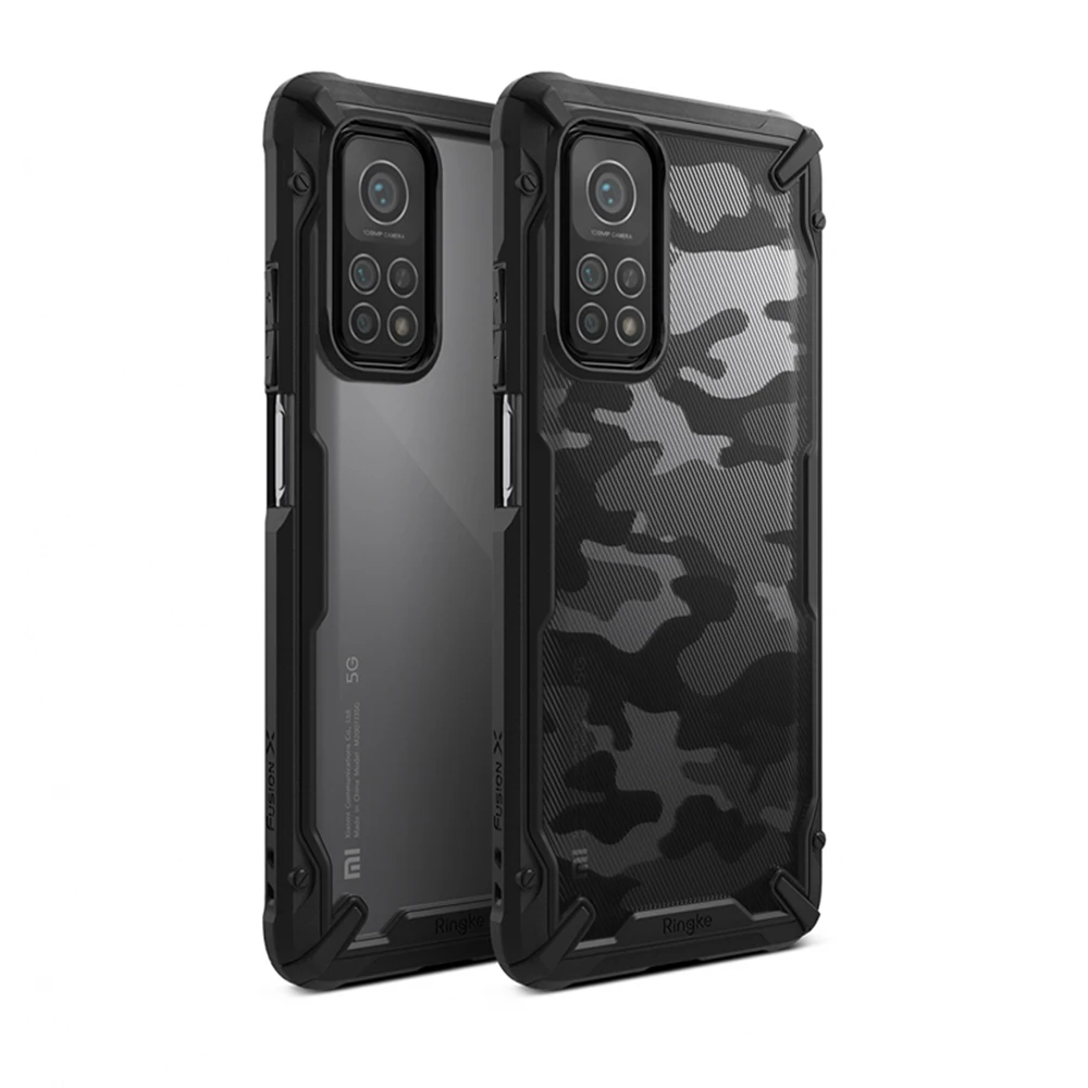 Чехол-накладка Ringke Fusion-X для Xiaomi Mi 10T Прозрачная Жесткая задняя крышка из