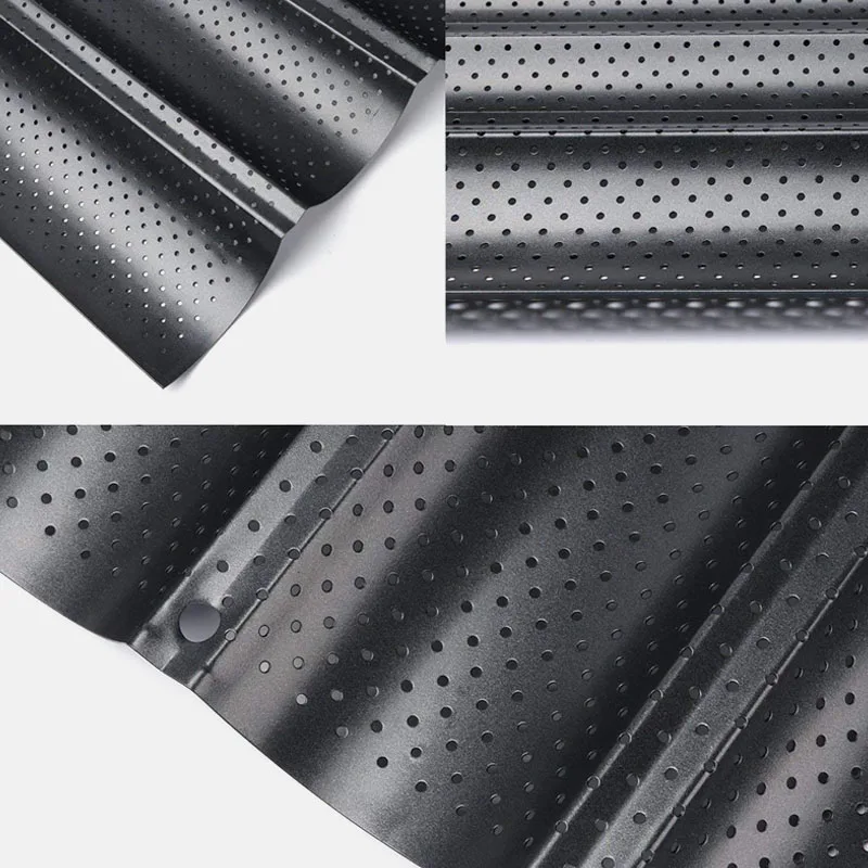 

2/4 Groove Bread Wave Grill Wave Carbon Steel French Bread Baking Tray for Baguette Bake Mold Pan Kitchen Baking Tools Cake Mold