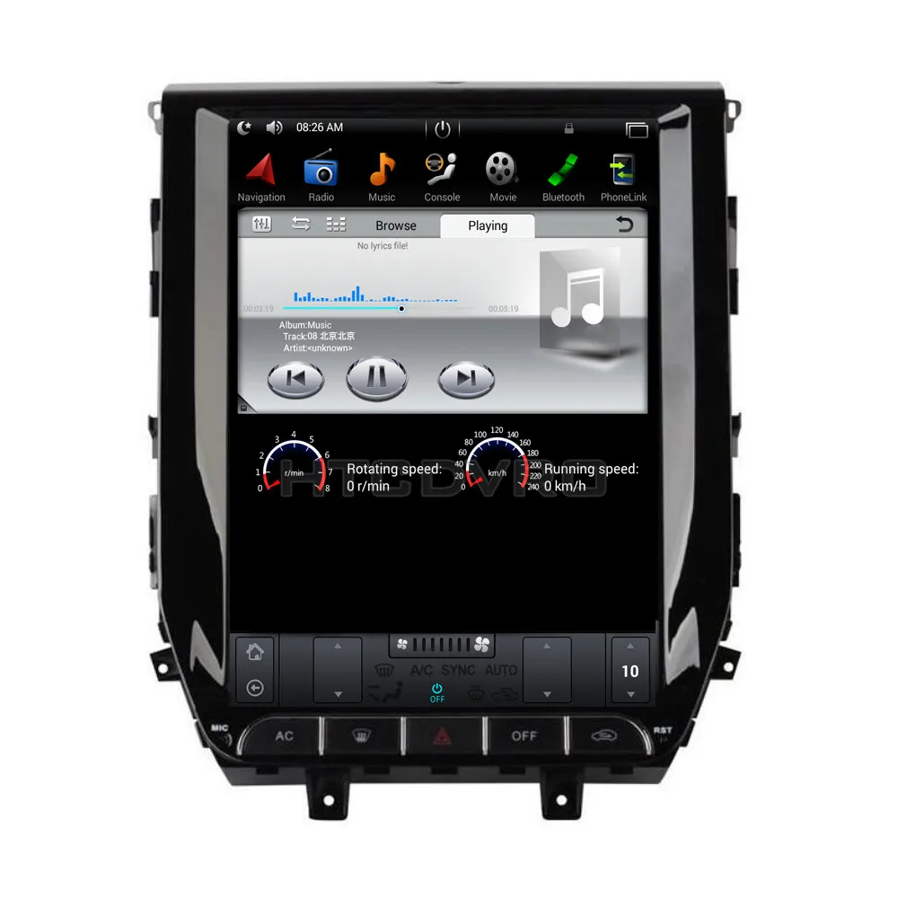 YMODVHT 12 1 дюймов Telsa стиль вертикальный экран четырехъядерный Android 7 2 ГБ