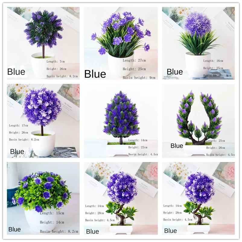 

Violet Style Artificial Plants Bonsai Small Tree Pot Plants Fake Flowers Potted Ornaments for Home Decoration Hotel Garden Decor