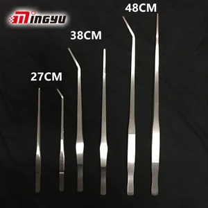 1 шт. растения пинцеты для травы инструмент Нержавеющаясталь прямые и изогнутые 27 мм 38 мм 48 мм длина Аквариум пинцет для обслуживания инструмент