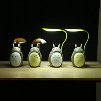 creative cartoon totoro charging night indoor light animal led ubs table lamp childrens gift reading desk lamps room decor
