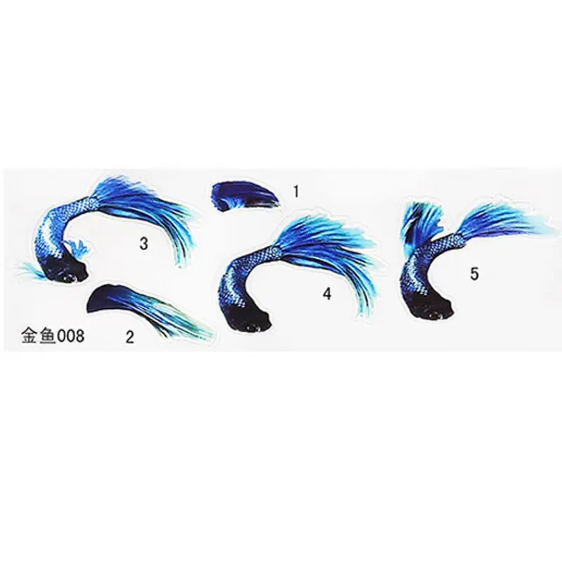 10 листов синяя Золотая рыбка УФ смолы наклейки подходят силиконовые формы DIY