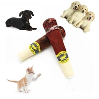 pet plush toys cigar shape squeaky chew dog toy cute plush toy bite resistant clean puppy training toy pet supplies