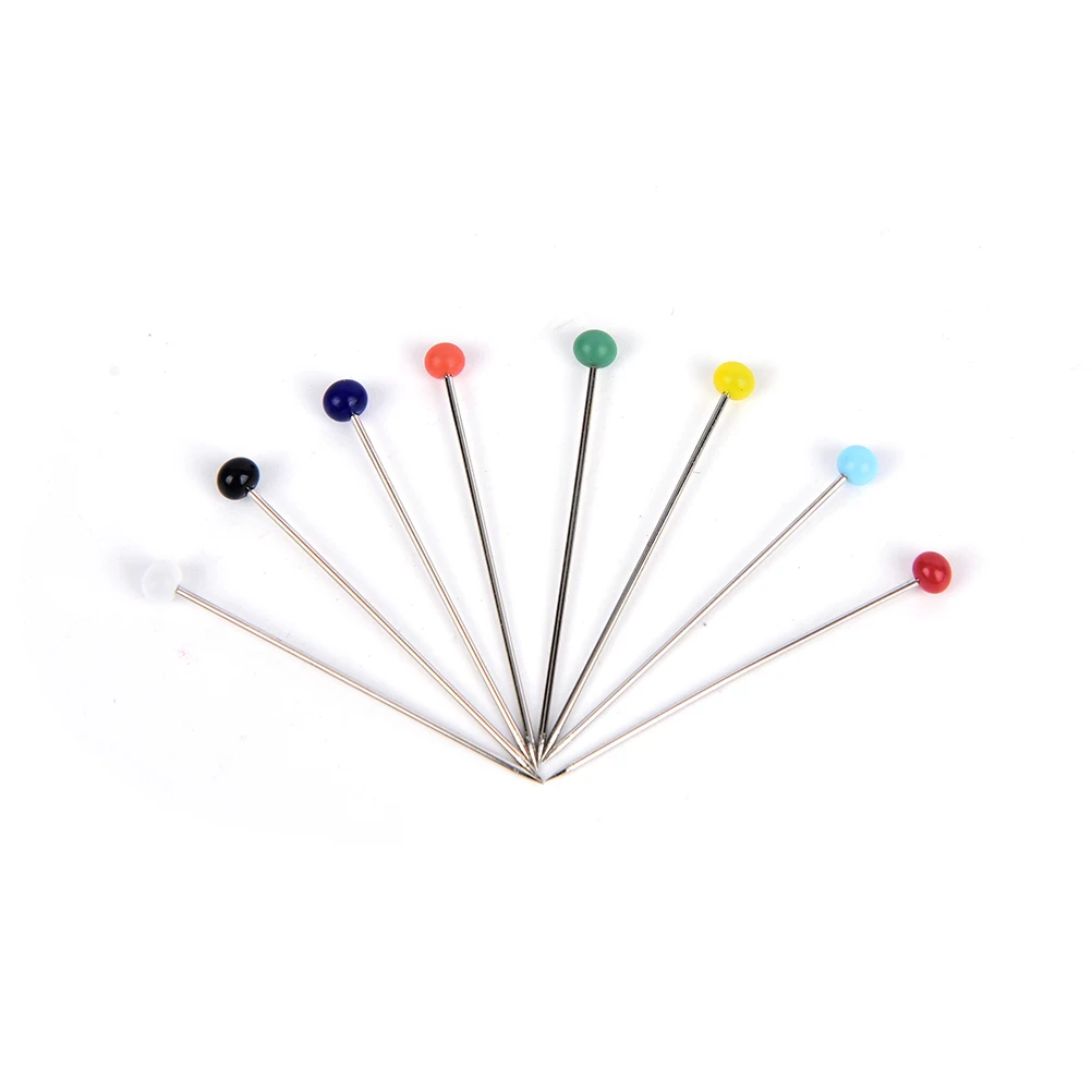 

50pcs/set Round Pearl Head Dressmaking Pins Weddings Corsage Florists Sewing Pin DIY Crafts Accessories