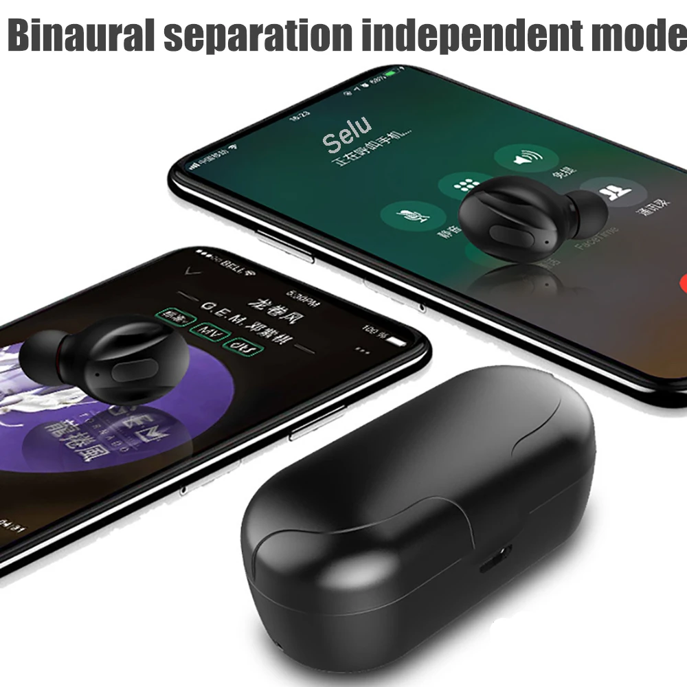 Мини беспроводные Bluetooth 5 0 наушники TWS стереофон спортивные hi fi Handsfree игровая