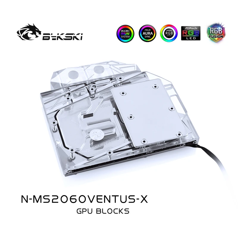 BYKSKI водный блок для MSI GeForce RTX2060 VENTUS XS / Full Cover графическая карта радиатор медный