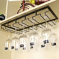 wine glasses holder bartender stemware hanging rack under cabinet stemware organizer glass goblet iron rack bar tool