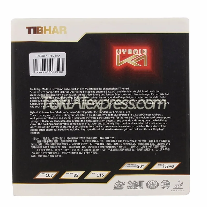 TIBHAR K1 резиновая оригинальная гибридная губка PLUS для пинг-понга | Спорт и
