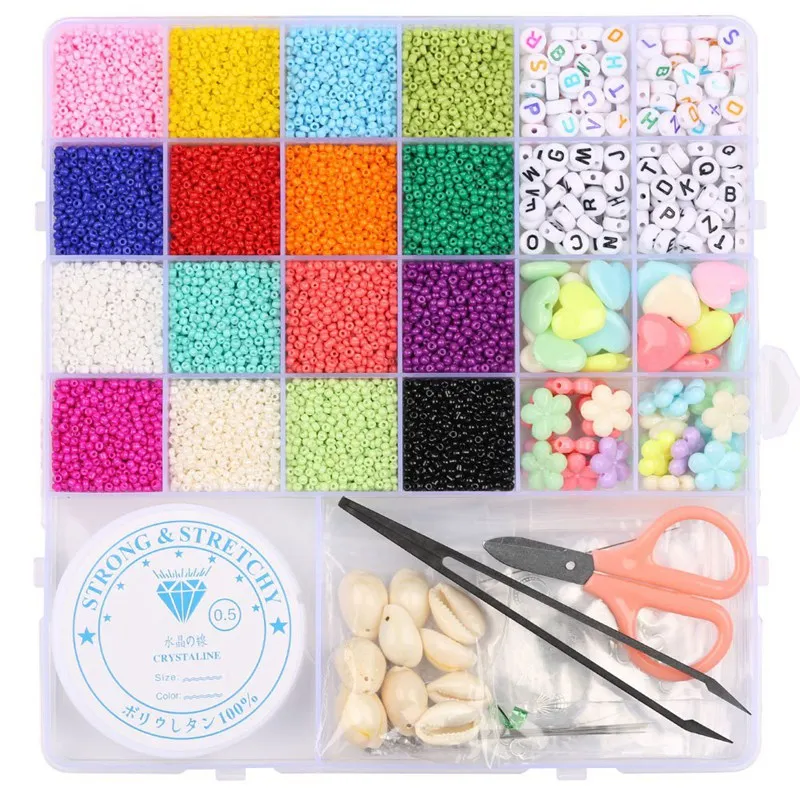 Стеклянные бусины 2 мм для изготовления ювелирных изделий набор небольших бусин