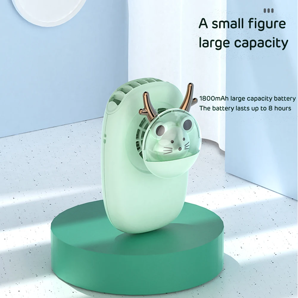 Подвесной веер для шеи милый мультяшный домашних животных Ручной Веер без