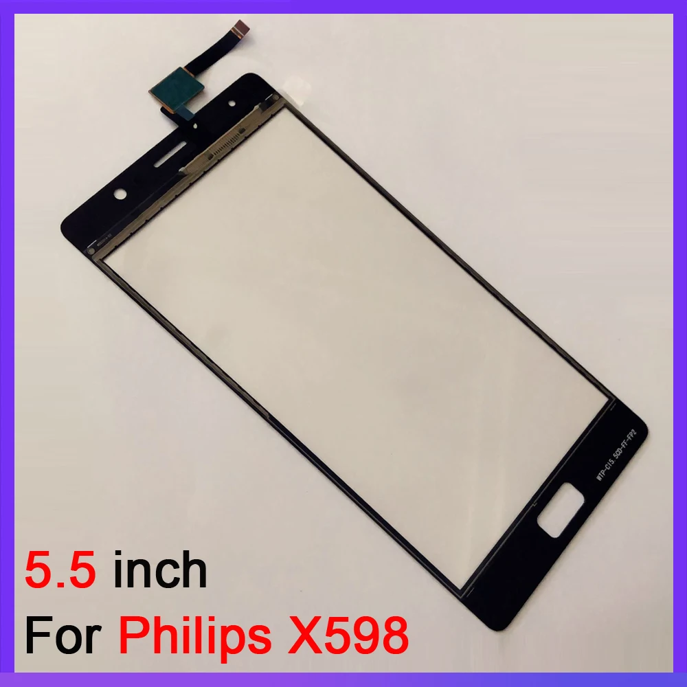 

5.5" inch Touch Screen Glass For Philips X598 Touch Screen Digitizer Glass Sensor Replacement