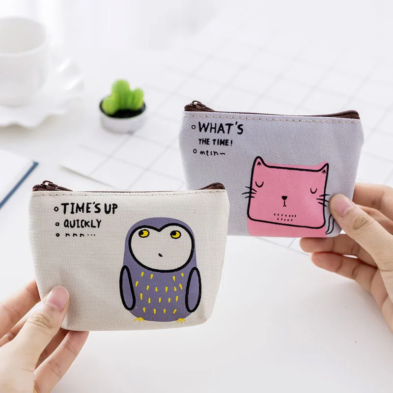 Детский клатч кошелек для монет сумка на молнии с милым мультяшным принтом