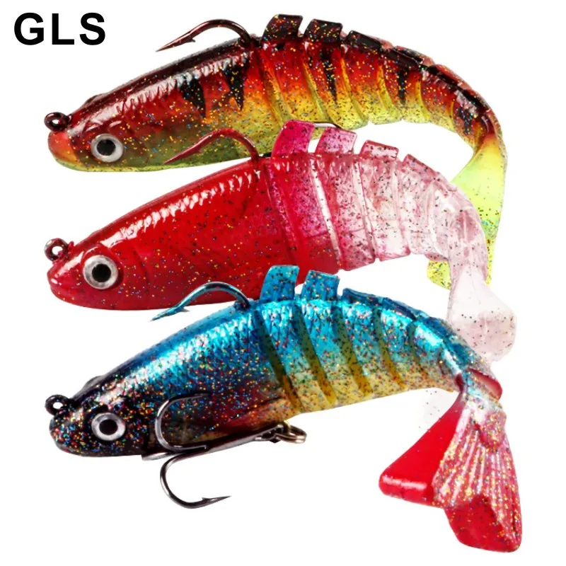 

GLS бренд многосекционная приманка бионическая поддельная приманка 9 см/17 г пресноводная Морская Рыбалка мягкие приманки для рыболовных сна...