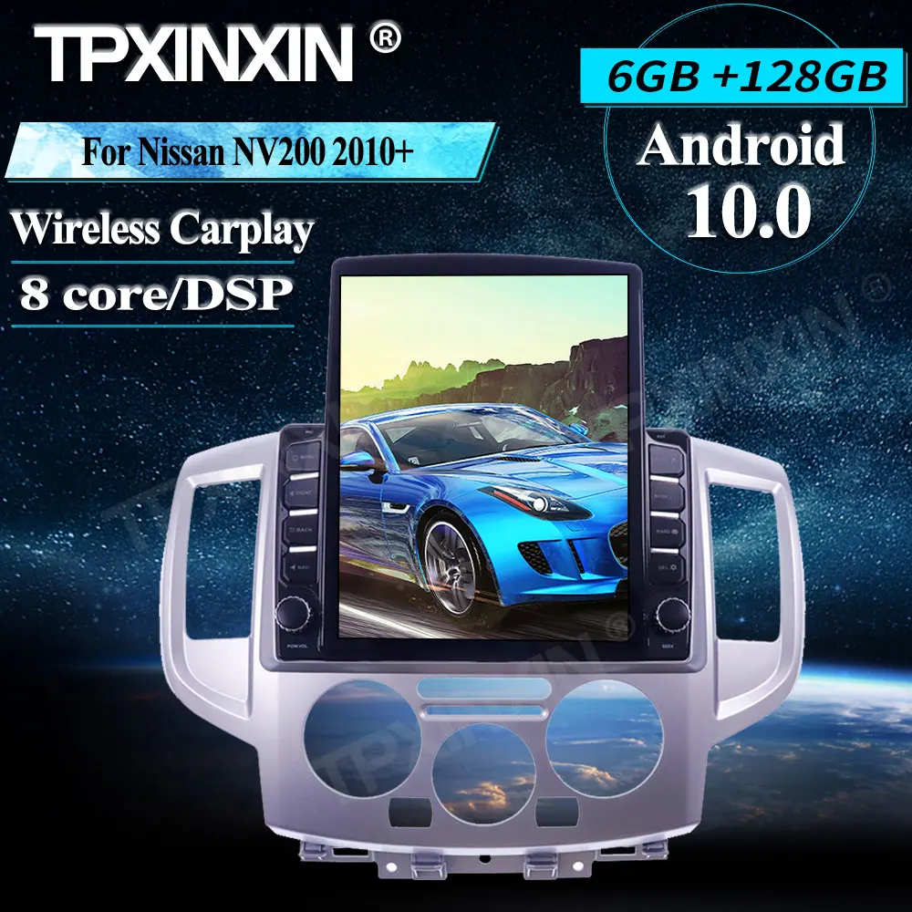 구매 닛산 NV200 2010 + 안드로이드 라디오 무선 카플레이 터치 스크린, 범용 스테레오 수신기 6 + 128G 자동차 라디오 플레이어 테슬라 스타일