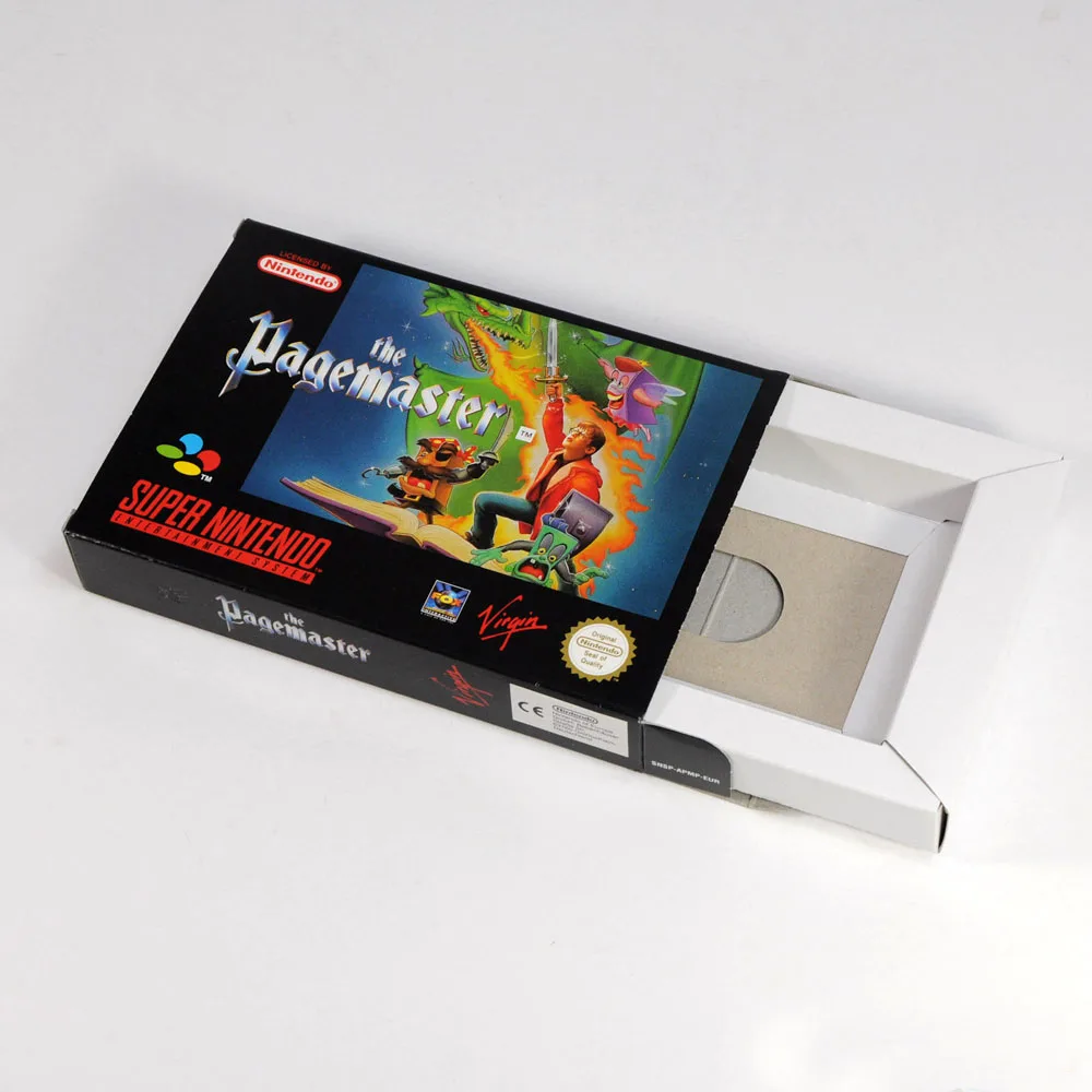 Картонная сменная внутренняя вставка SNES картридж US PAL упаковка для игровых карт