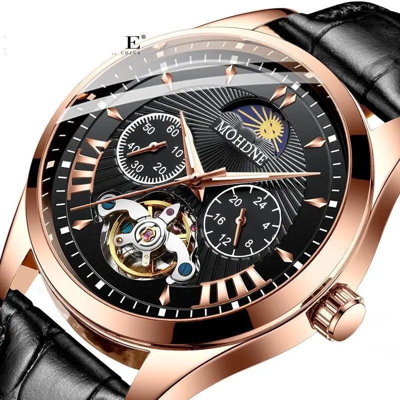 

2021 new mechanical watch hollow watch automatic men's watch flywheel watch waterproof sports quartz watch trend for men
