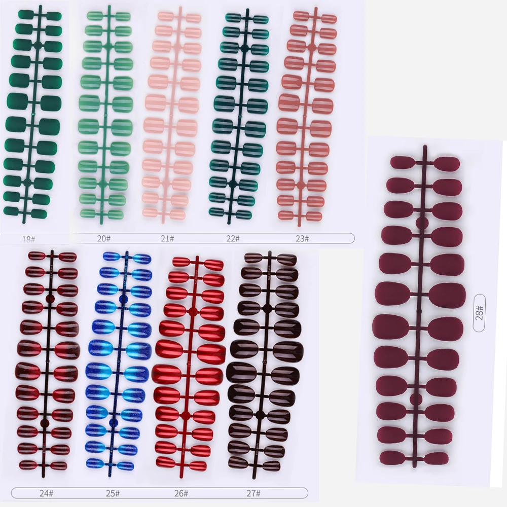 Накладные ногти 24 шт./компл. полное покрытие для французского маникюра