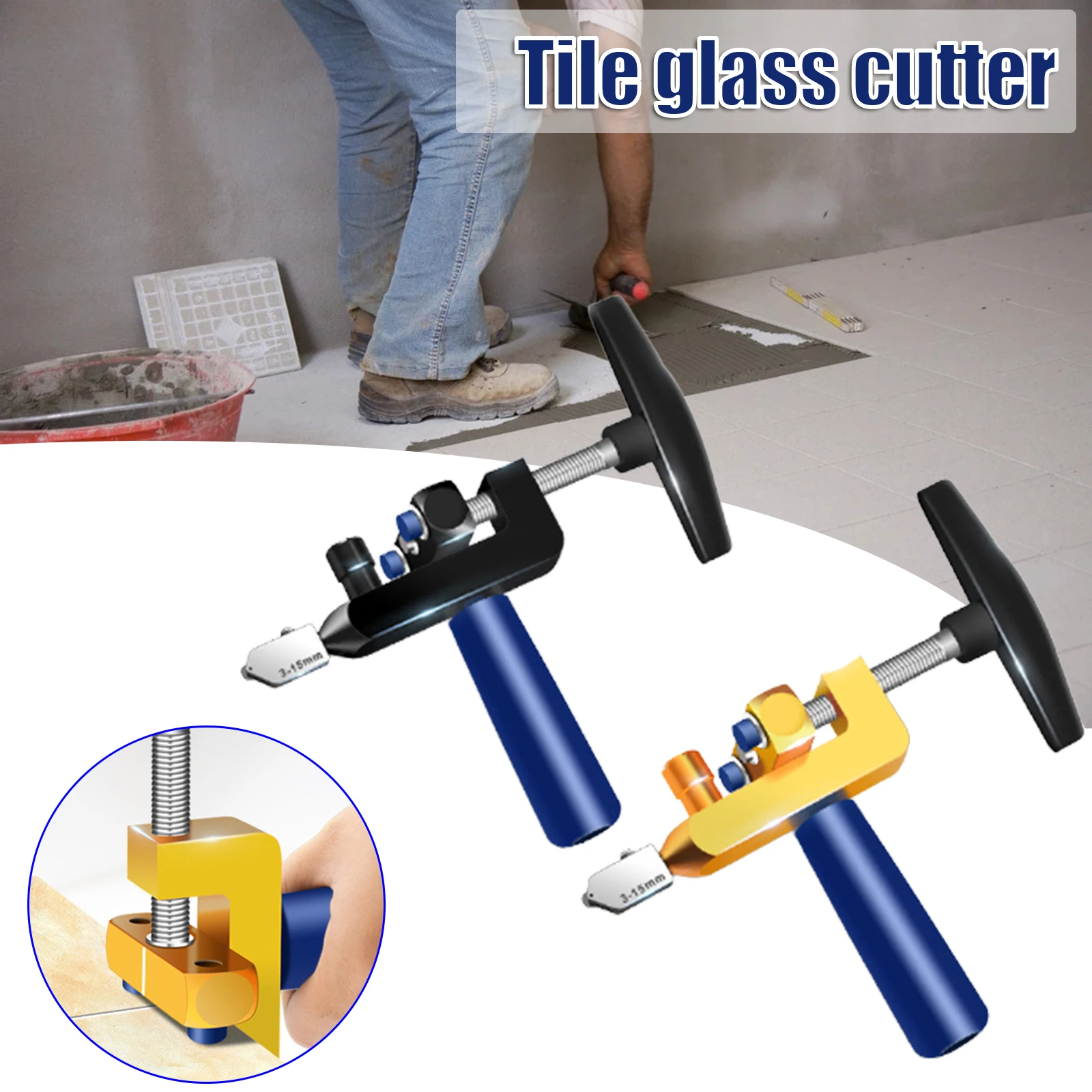 

Manual Tile Cutter for Cutting Ceramic Tile Wheel Straight Accurate Measurement Guide Glass Opener Construction Tool