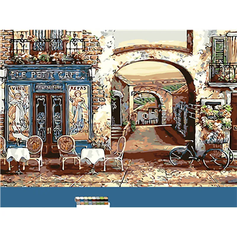 paint by number 21 Пейзаж маслом по номерам Schilderen op Nummer Раскраска по номерам Lienzos пронумерованные картины, Peinture Par Num Ro - Цвет: paint by number 21