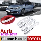 Наклейки на дверные ручки для Toyota Auris E180, хэтчбек (Австралия), Scion iM 2013-2018, хромированные, 2015, 2017