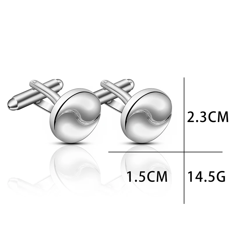 Men's Cufflinks Copper Classic Simple Silver Color French Design Gentleman Inch Shirt Suit Wear Gift | Украшения и аксессуары