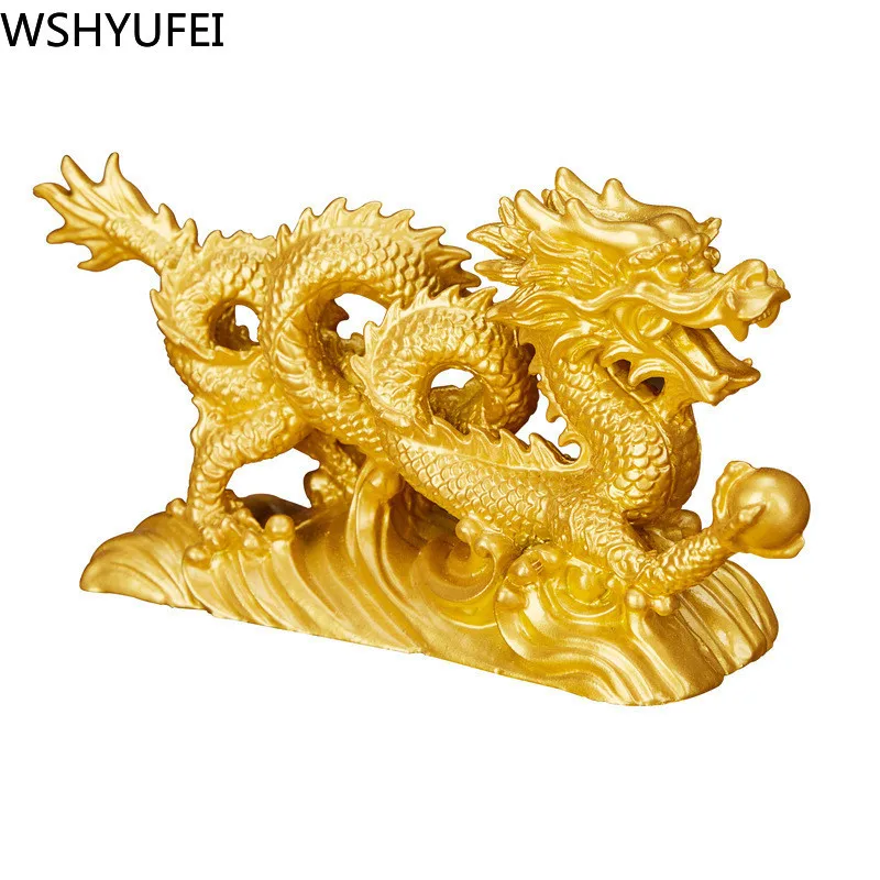 New style Lucky dragon resin decoration Living room bedroom study creative Shop opening auspicious crafts WSHYUFEI | Дом и сад