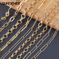 gufeather c202diy chainpass reachnickel free18k gold platedcopperdiy bracelet necklacehand madejewelry making1mlot