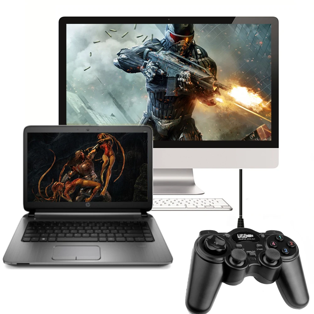 Проводной геймпад USB 2 0 джойстик супер двойная вибрация 850 для ПК ноутбука