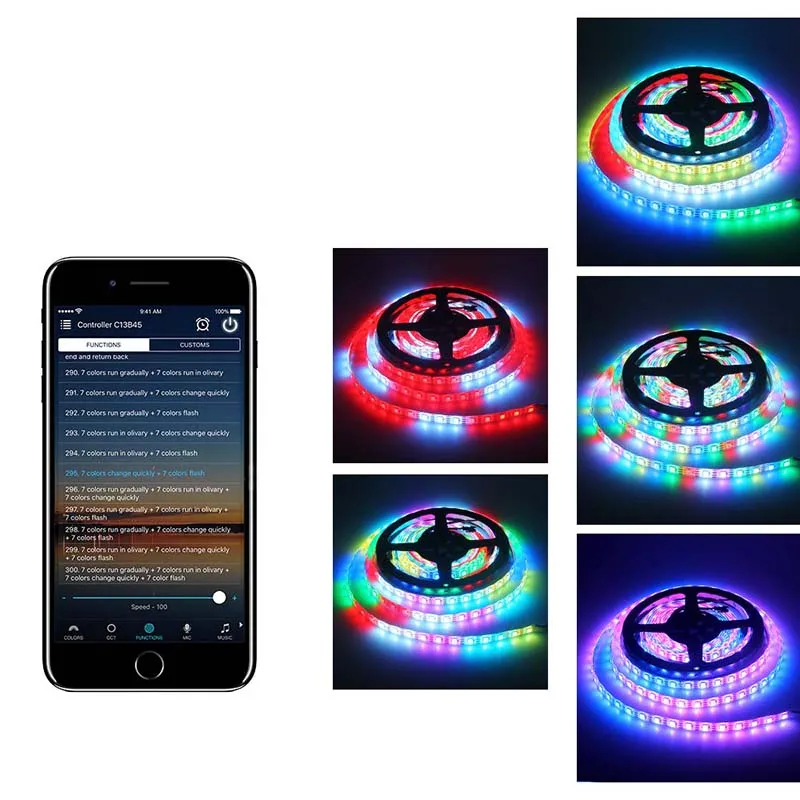 DC12-24V Мини Wifi WS2811 1903LED полоса управления светом для Amazon Alexa/Google Phone Smart Voice IOS/Android APP